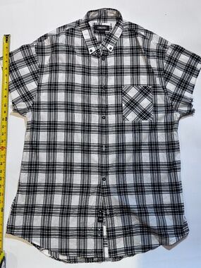 Zanerobe Rugger Cut-Off Plaid Shirt Men's Size Large